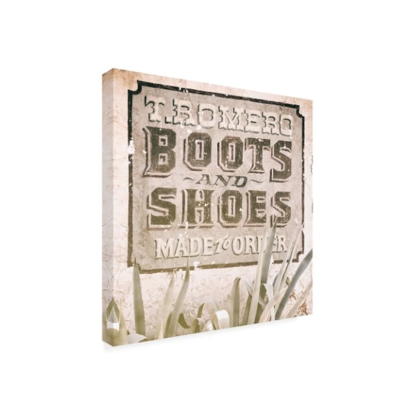 Philippe Hugonnard 'Made In Spain 3 Boots And Shoes Sign II' Canvas Art,35x35